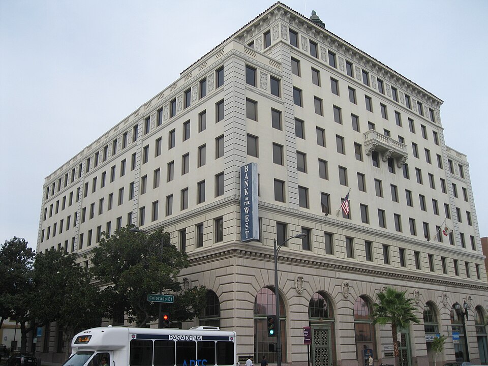 Photograph of First Trust Building and Garage