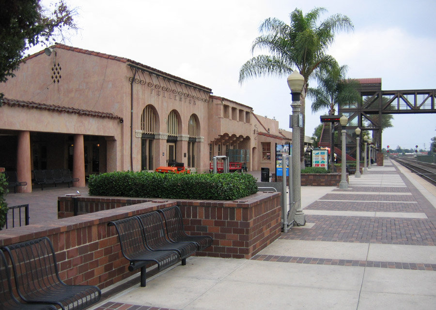 Photograph of Passenger and Freight Depot of Santa Fe Railway