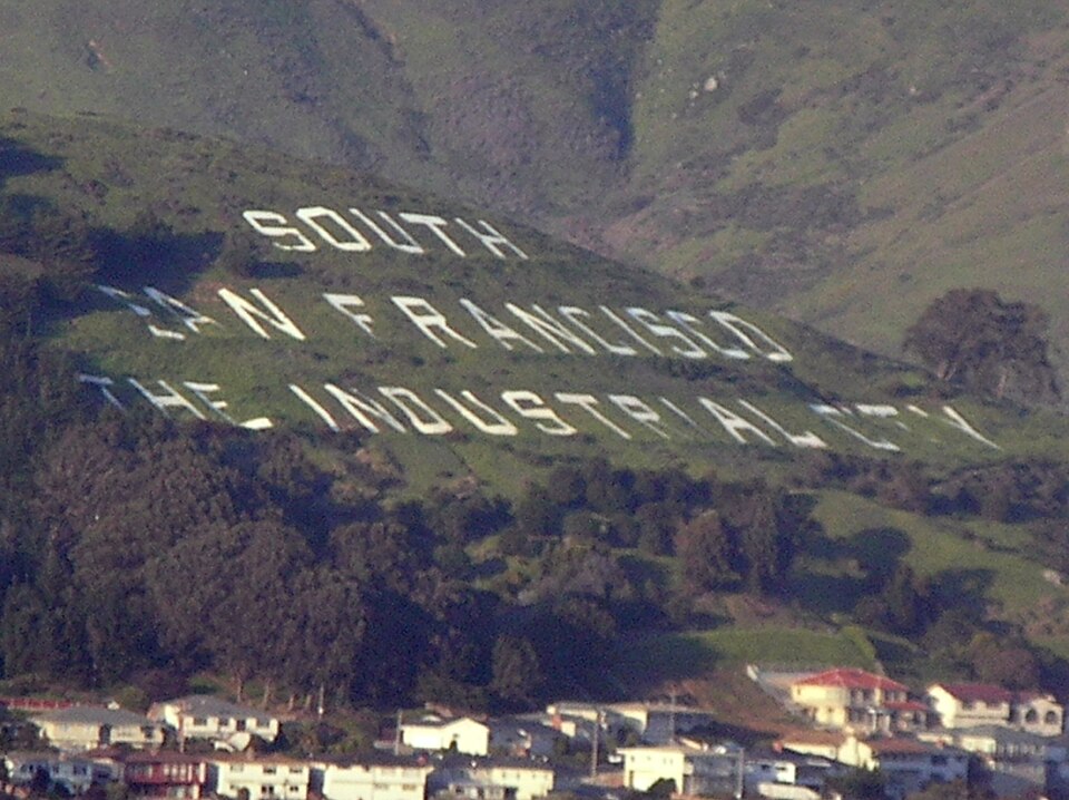 Photograph of South San Francisco Hillside Sign