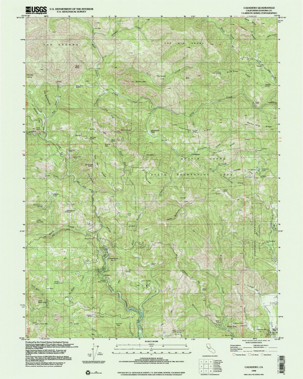 Topographic sheet of Venado, surveyed 1998