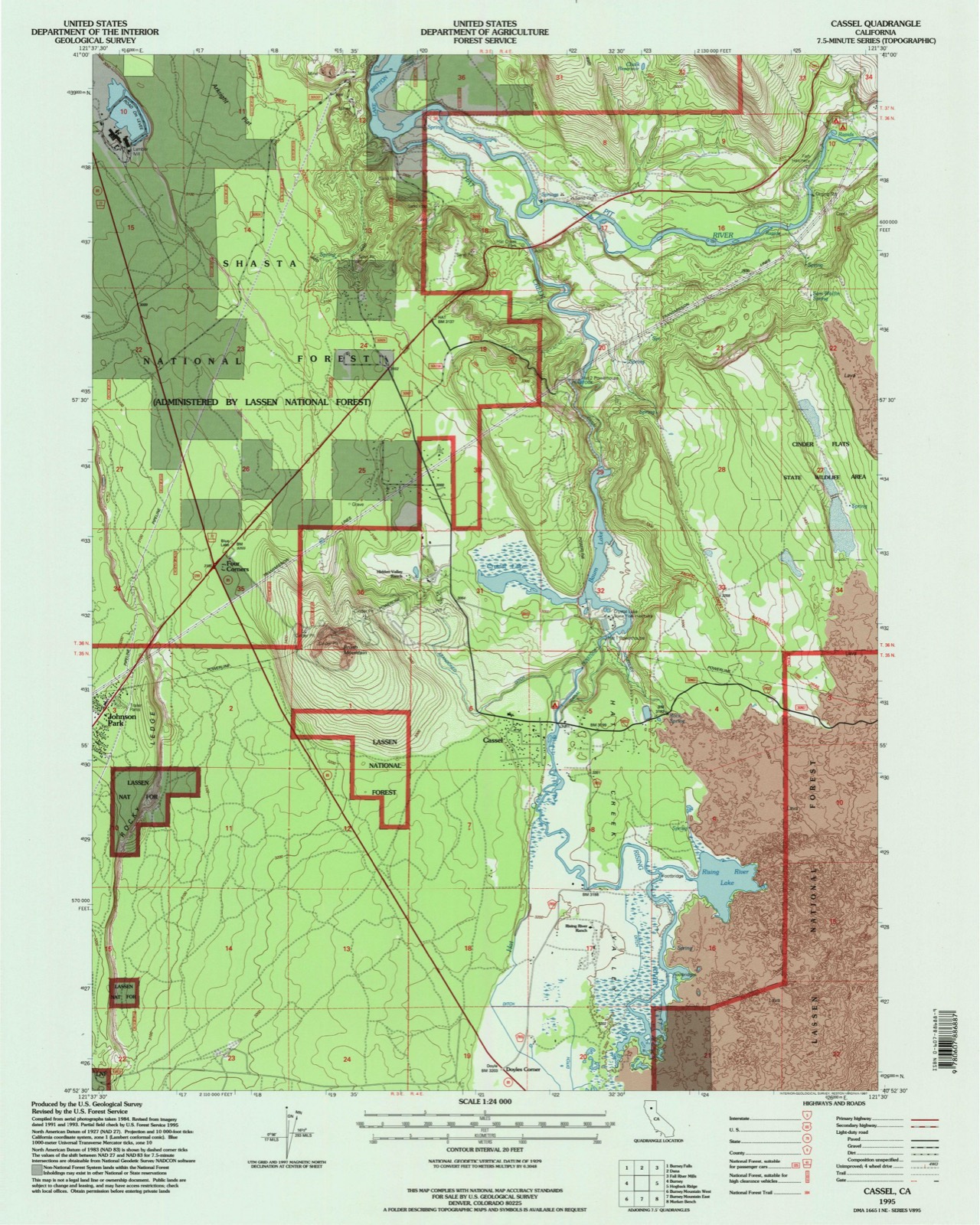 Topographic sheet of Doyles Corner, surveyed 1995