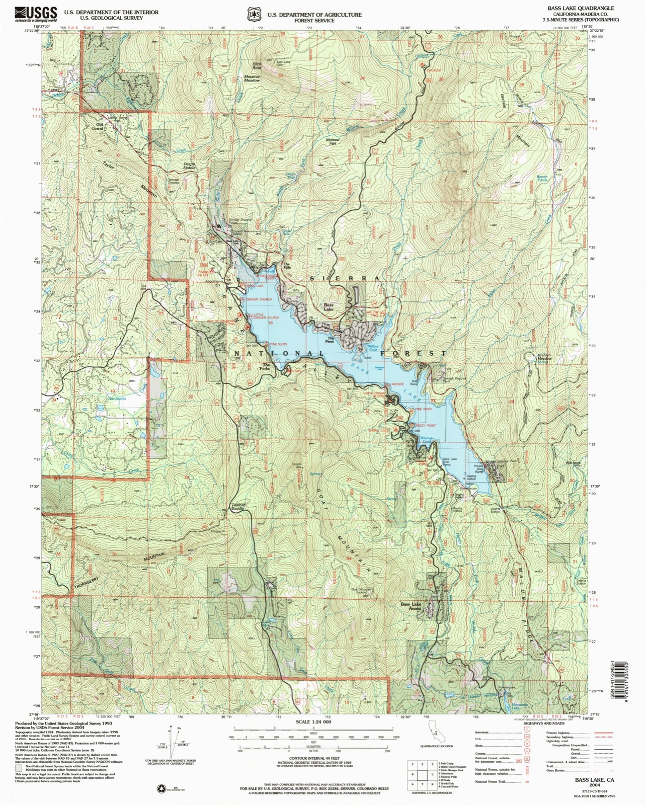 Topographic sheet of The Pines, surveyed 2004