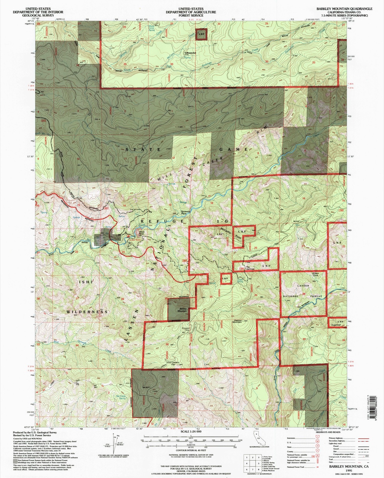 Topographic sheet of Summerville (historical), surveyed 1995