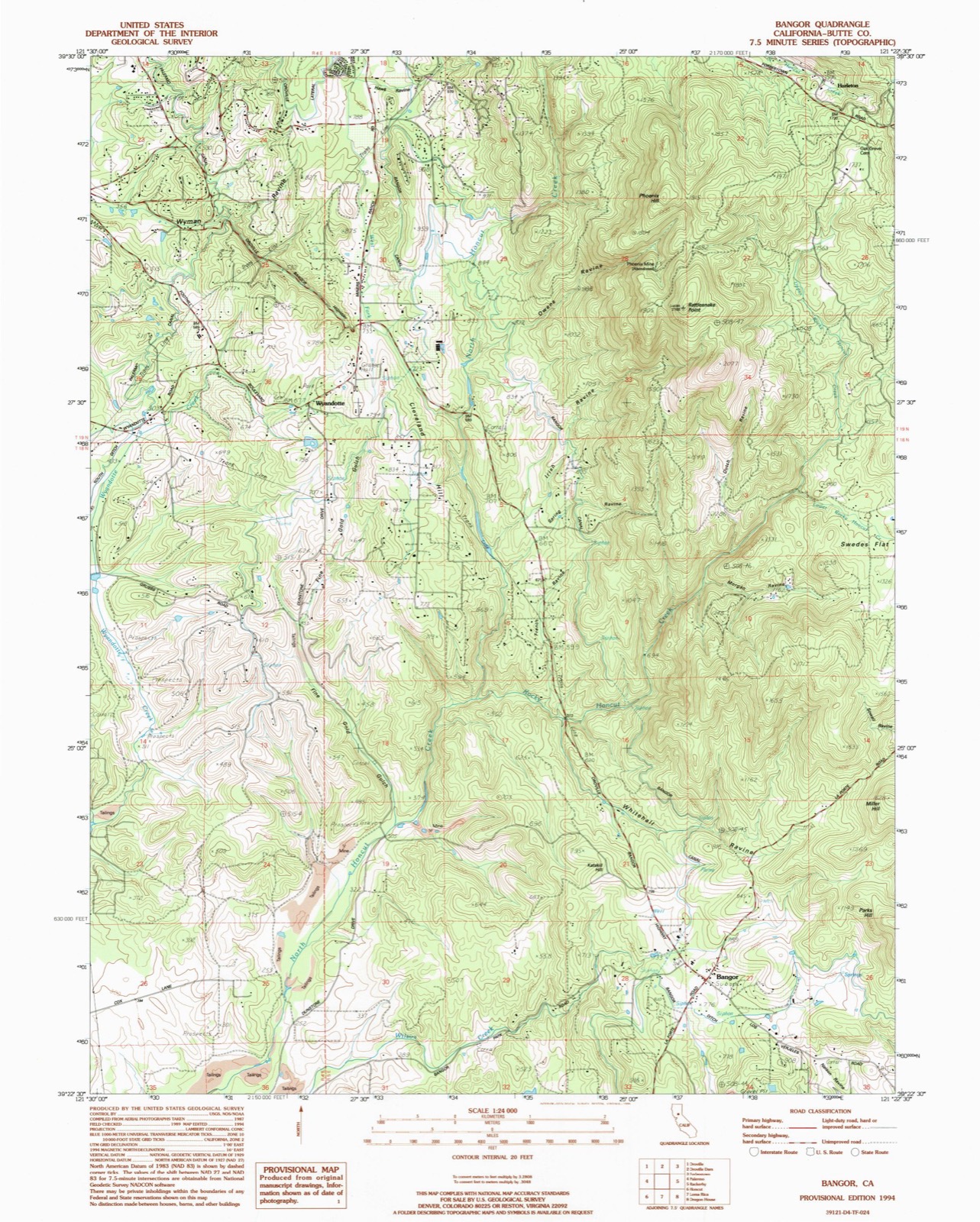 Topographic sheet of Hurleton, surveyed 1994