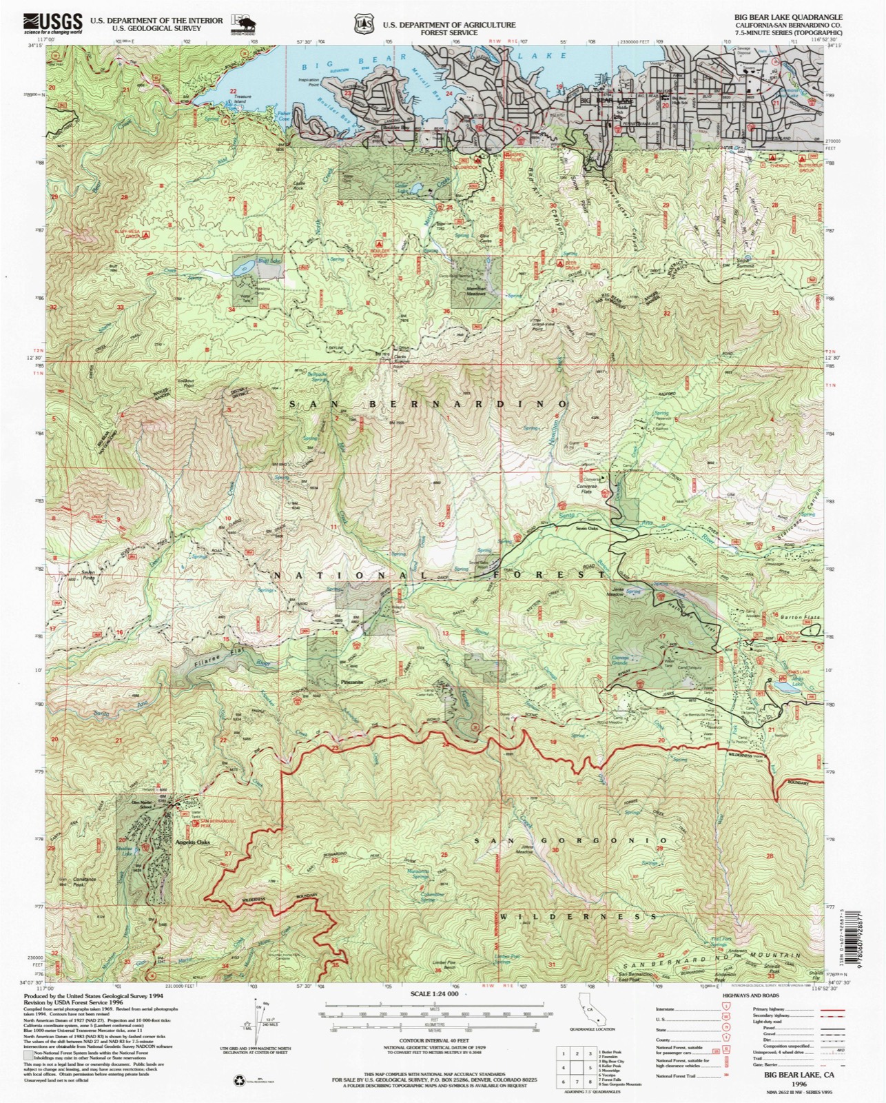 Topographic sheet of Boulder Bay, surveyed 1996
