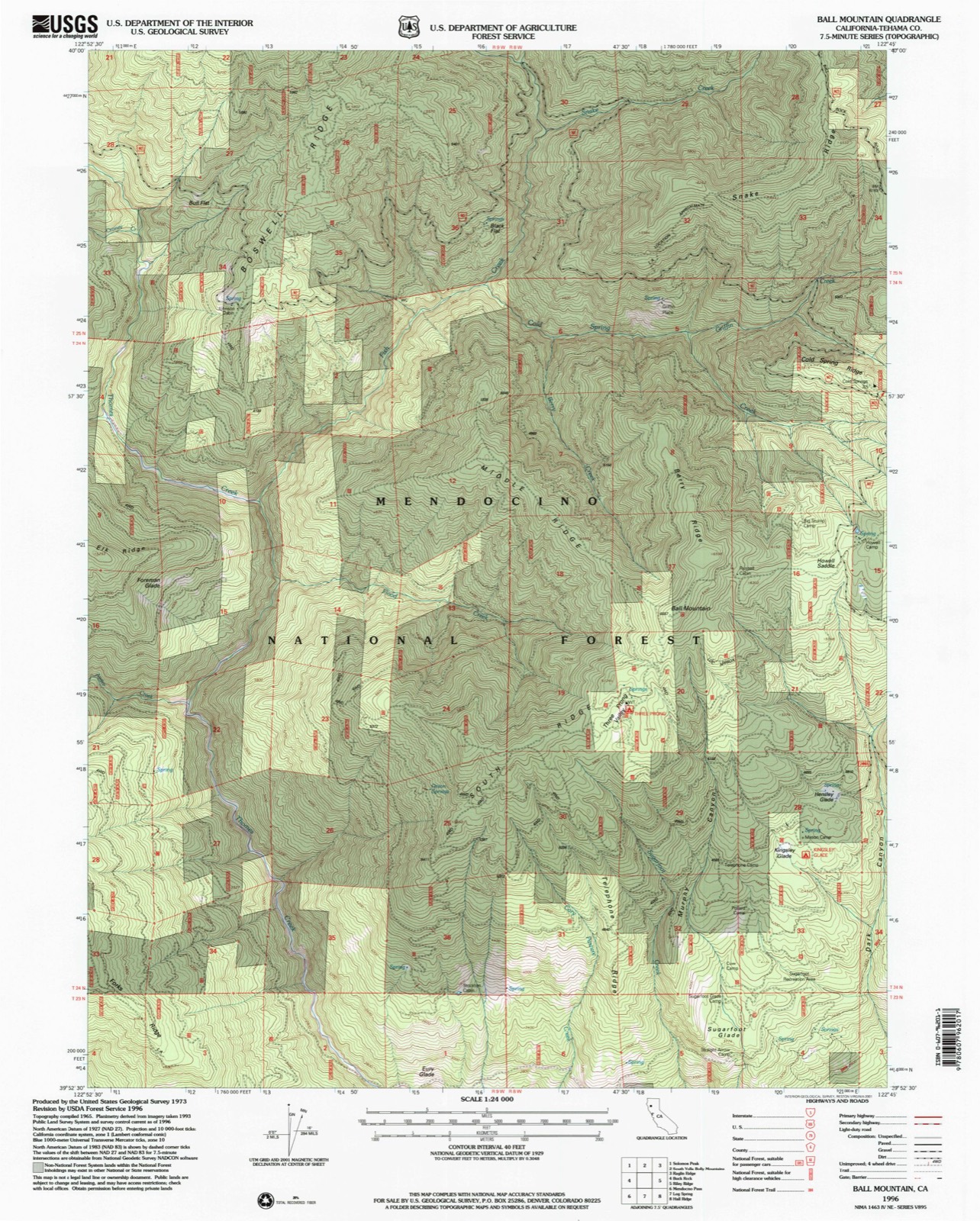 Topographic sheet of Griffin Place, surveyed 1996