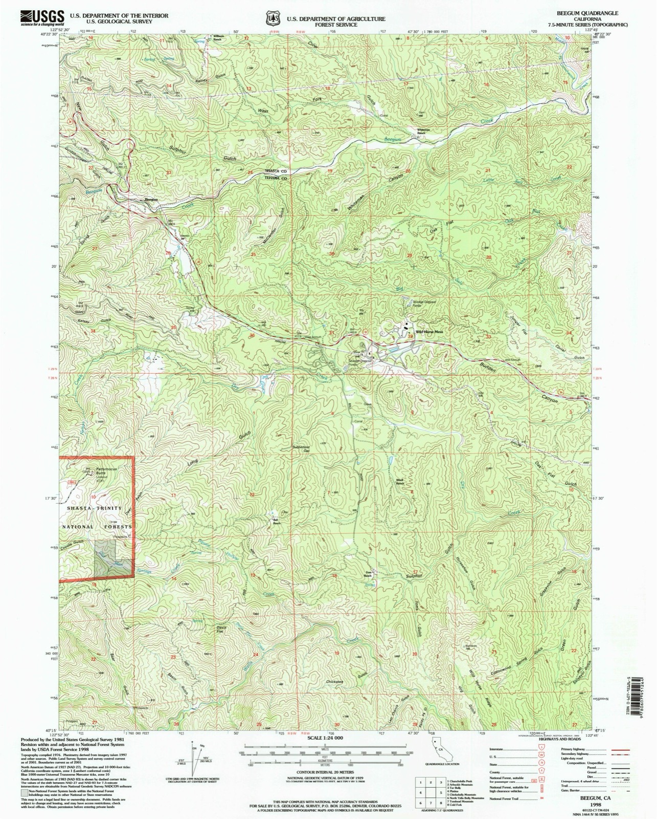 Topographic sheet of Beegum, surveyed 1998