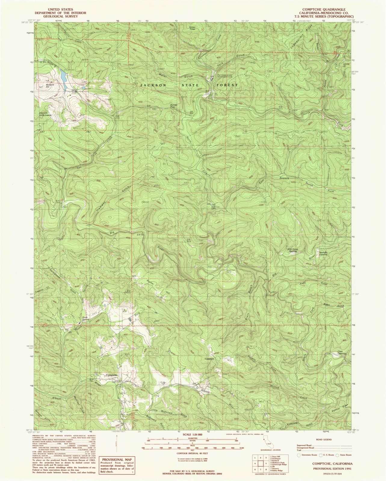 Topographic sheet of Cameron, surveyed 1991