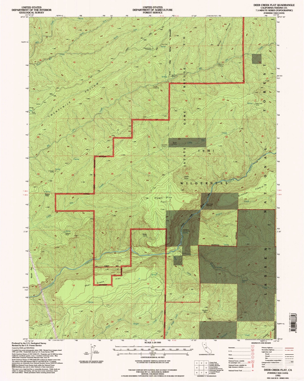 Topographic sheet of Buena Vista, surveyed 1995