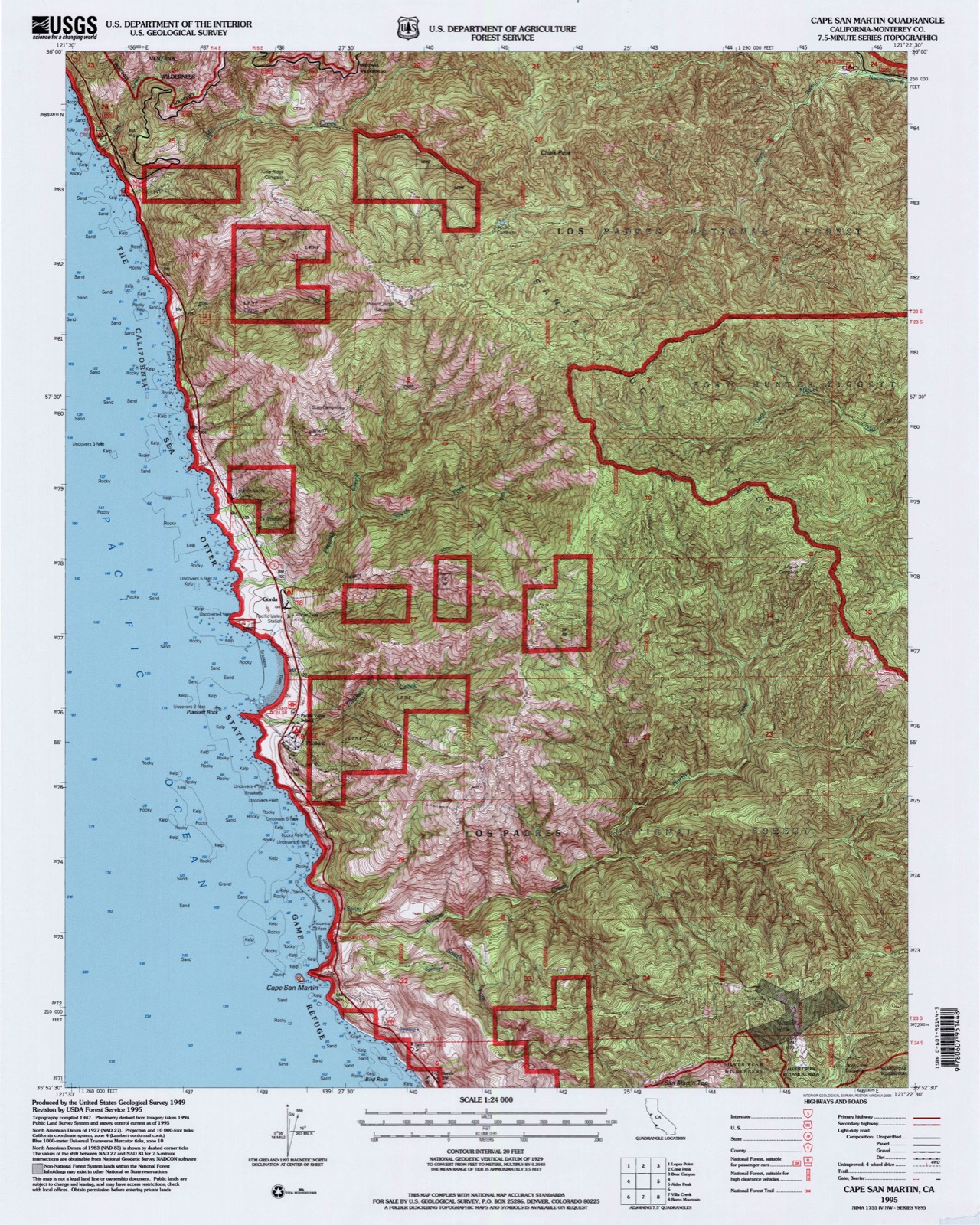 Topographic sheet of Plaskett, surveyed 1995