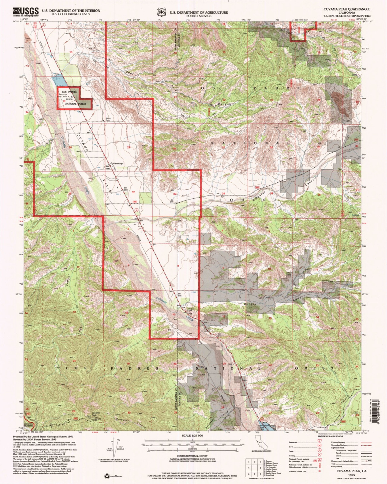 Topographic sheet of Ventucopa, surveyed 1995