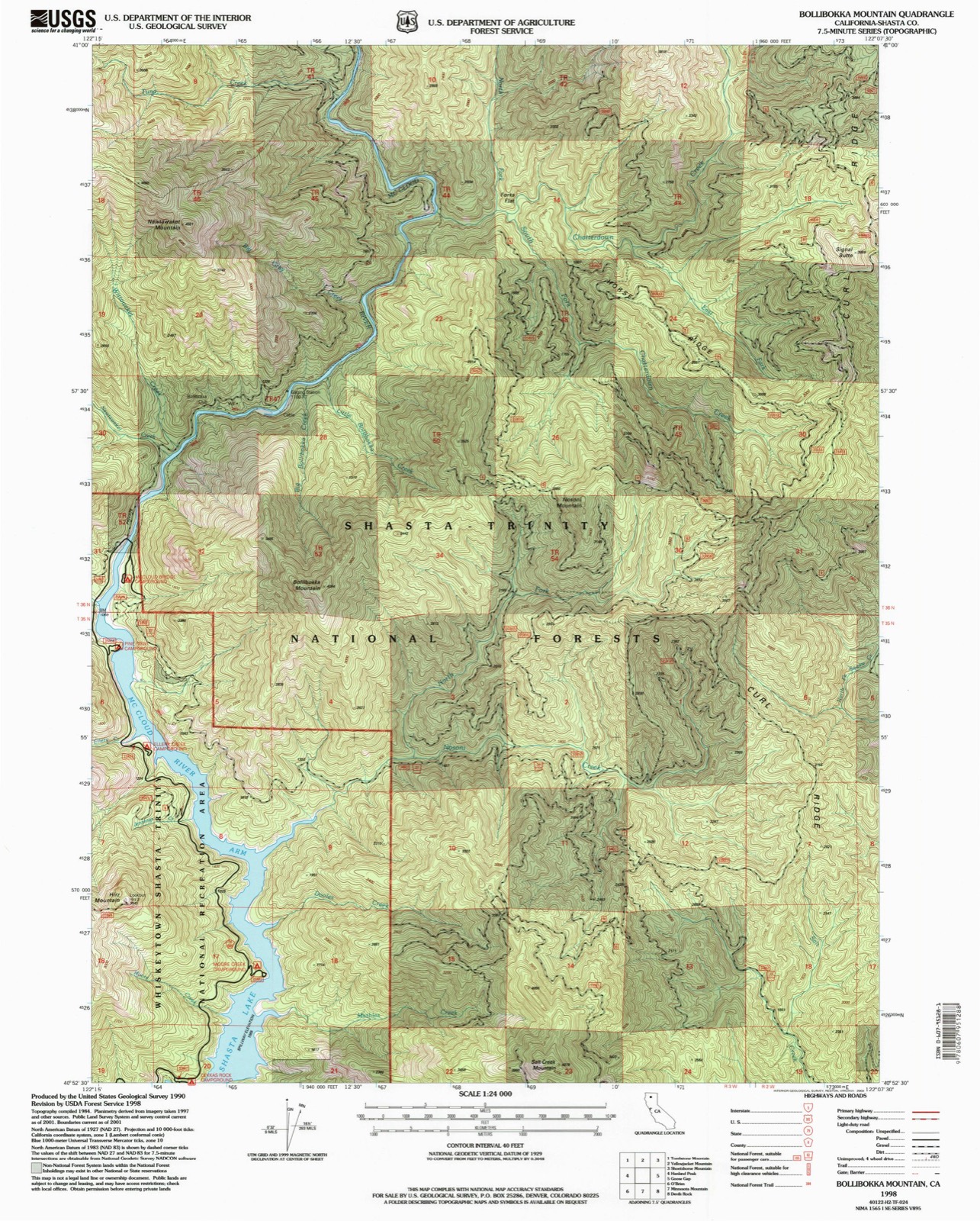 Topographic sheet of Point McCloud, surveyed 1998