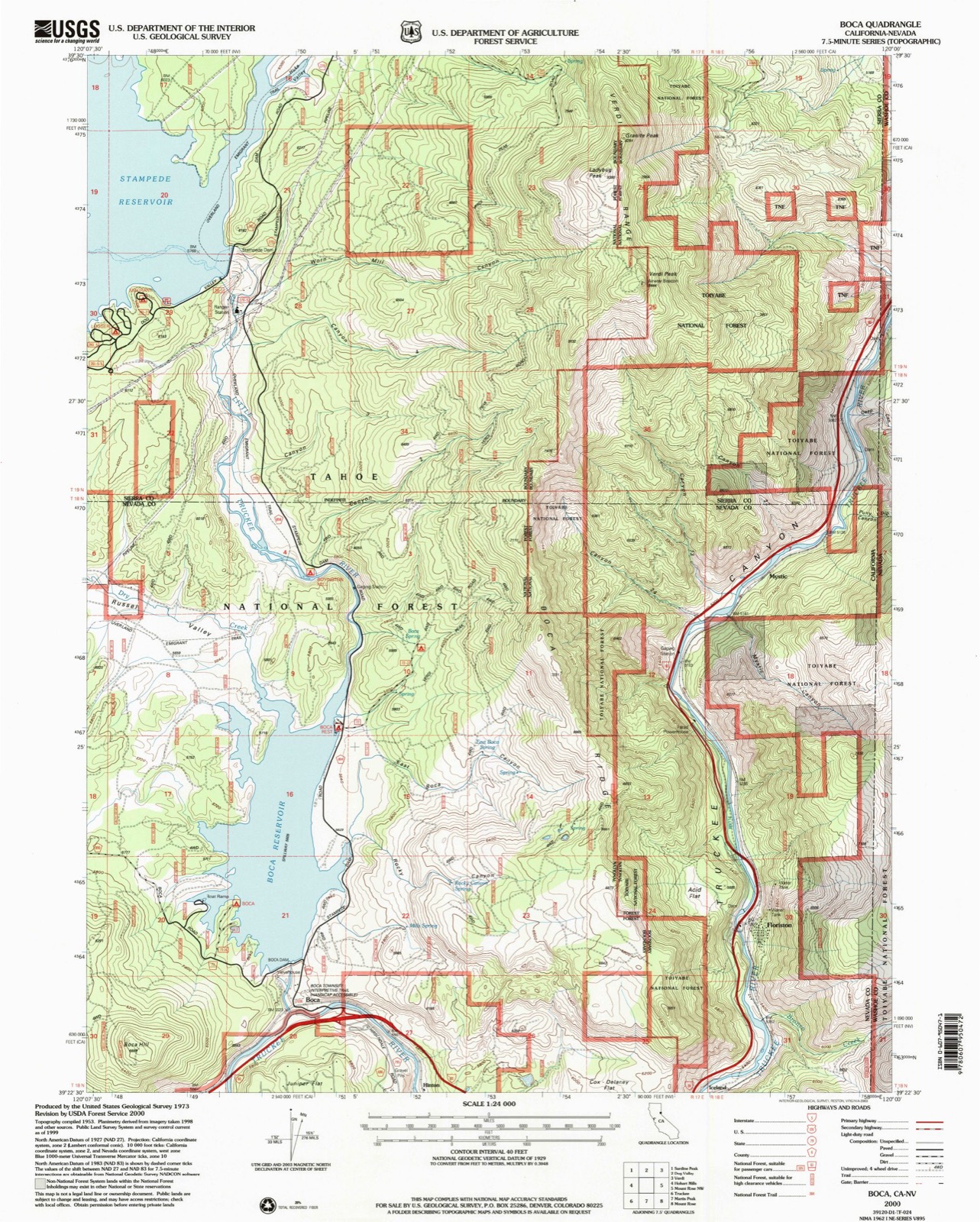 Topographic sheet of Floriston, surveyed 2000