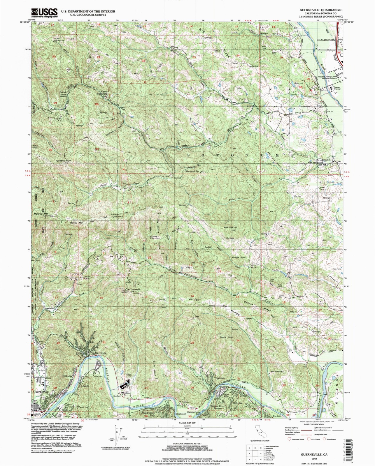Topographic sheet of Hollydale, surveyed 1997