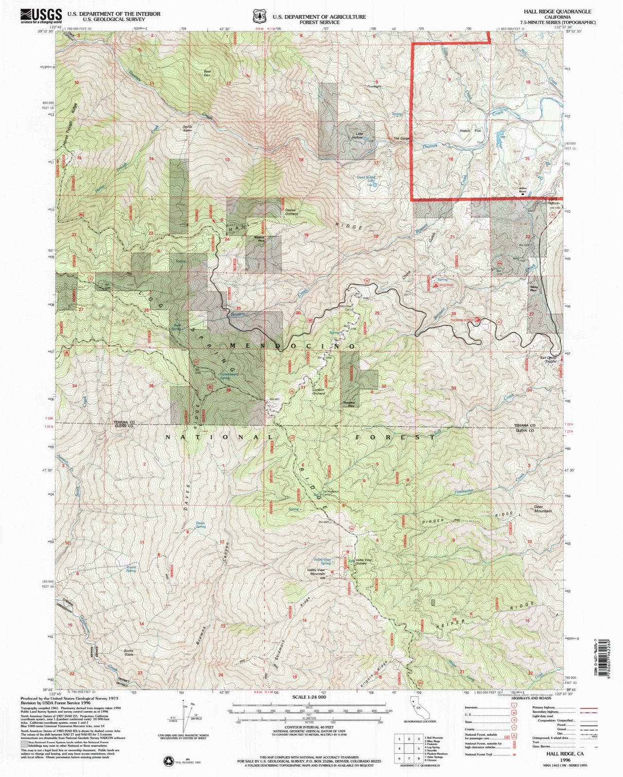 Topographic sheet of Whitlock Place, surveyed 1996