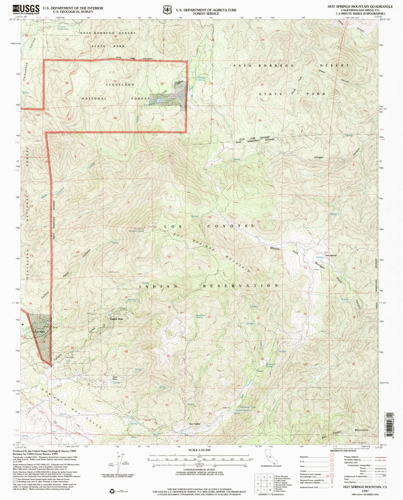 Topographic sheet of Los Tules, surveyed 1997
