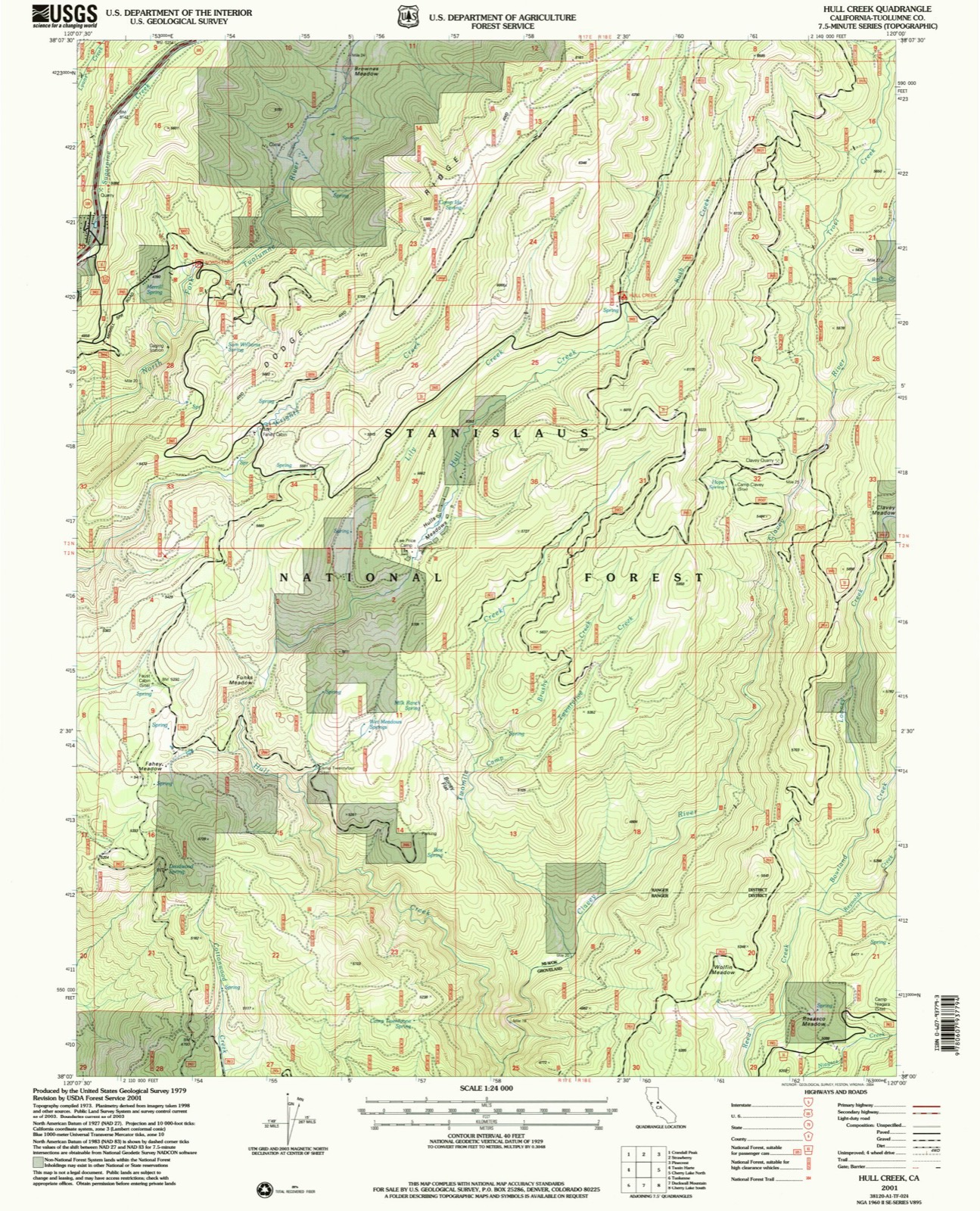 Topographic sheet covering Niagara Camp, surveyed 2001
