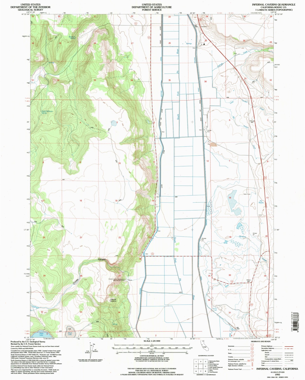 Topographic sheet of Derner, surveyed 1993