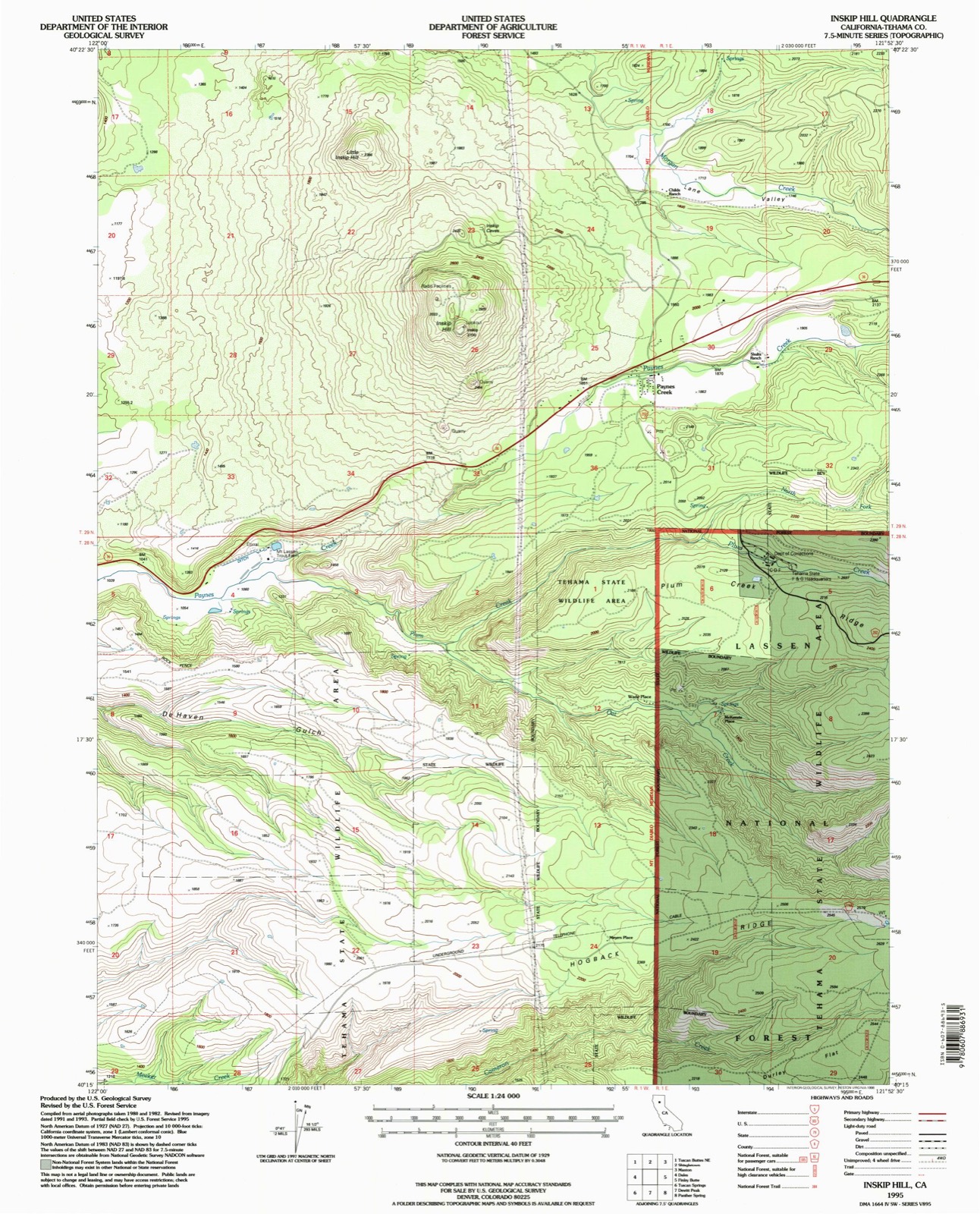 Topographic sheet of McKenzie Place, surveyed 1995