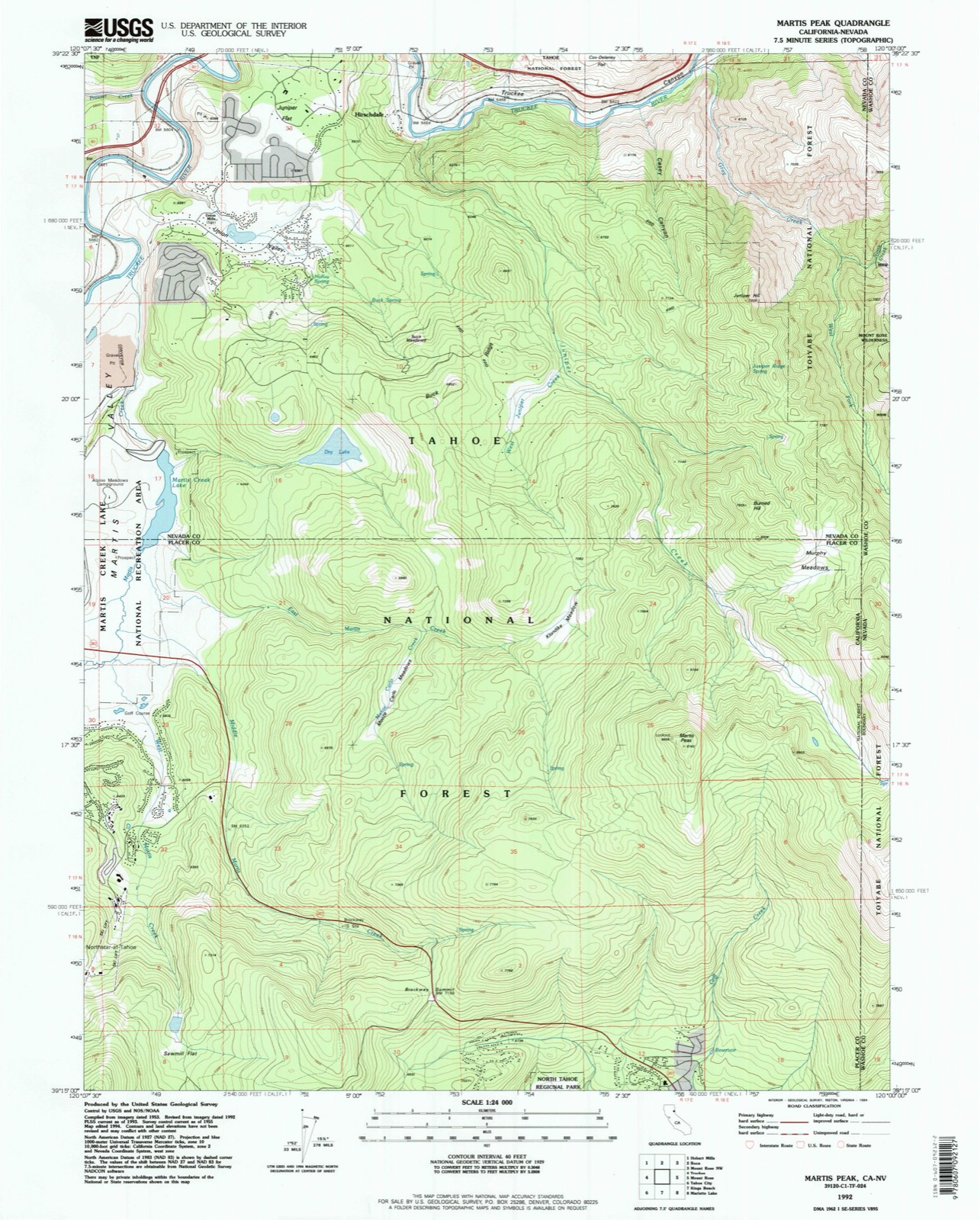 Topographic sheet of Kingswood Estates, surveyed 1992