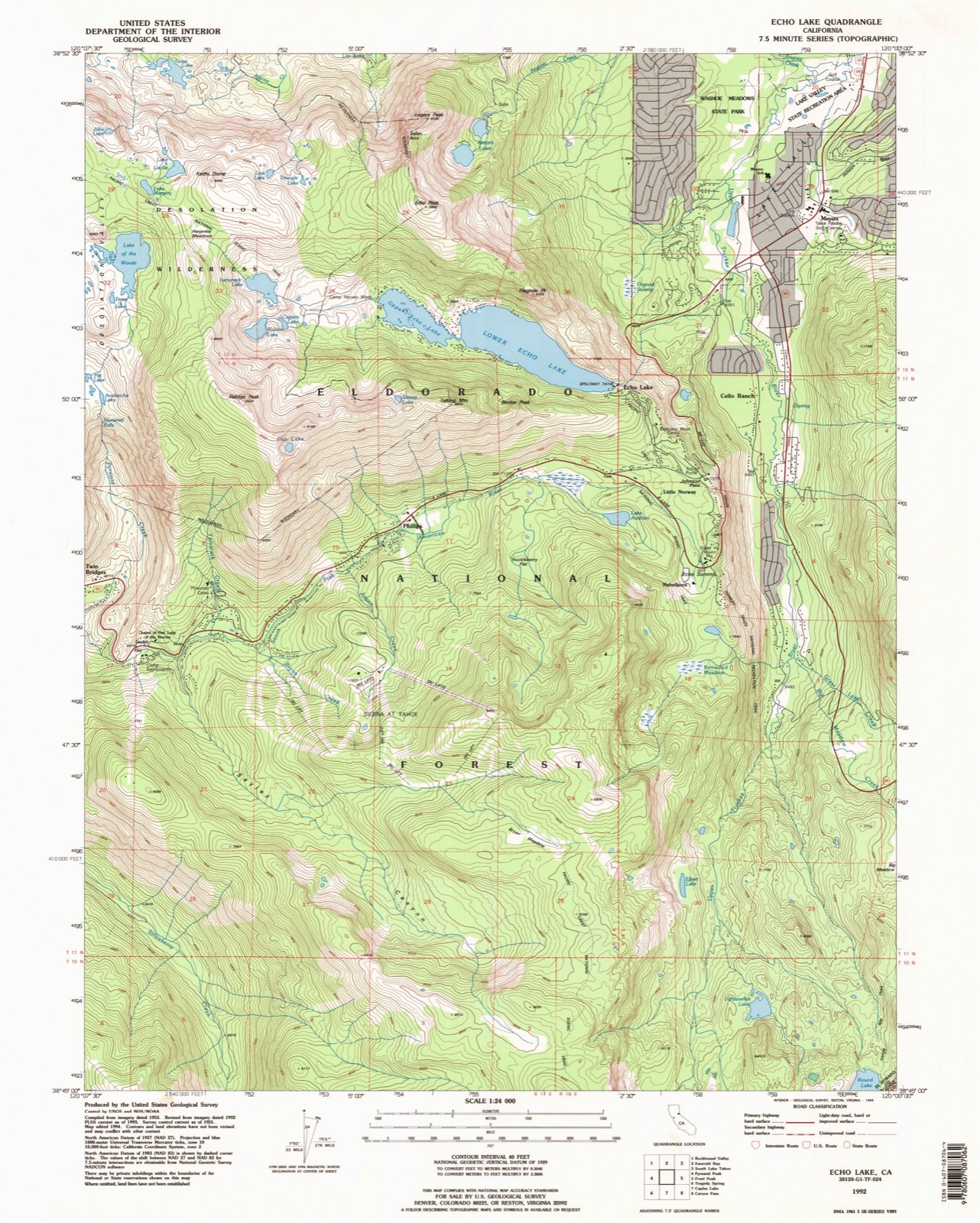 Topographic sheet of Phillips, surveyed 1992