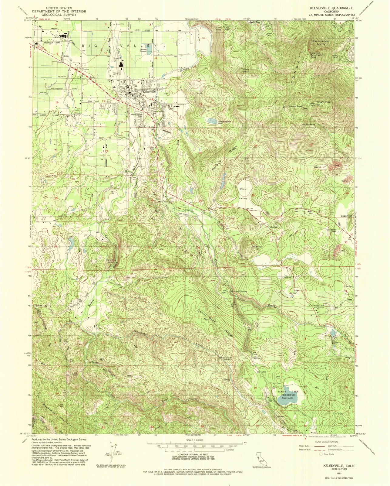Topographic sheet of Glenview, surveyed 1993