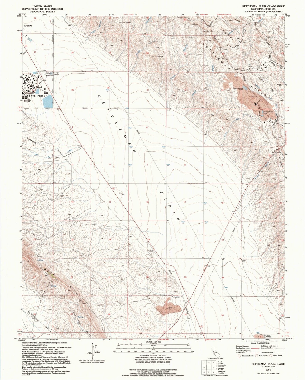Topographic sheet of Reef Station, surveyed 1994