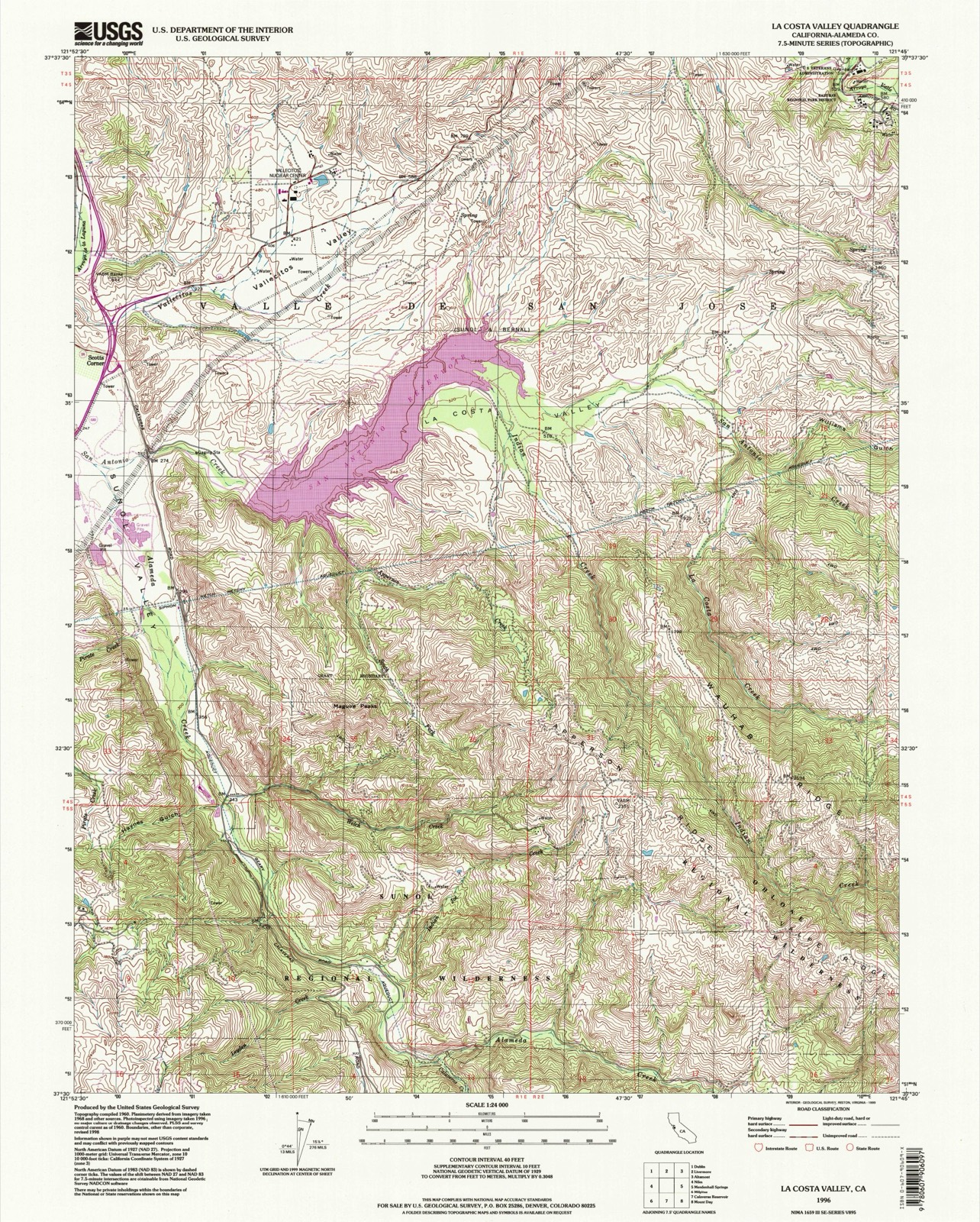 Topographic sheet of Scotts Corner, surveyed 1996
