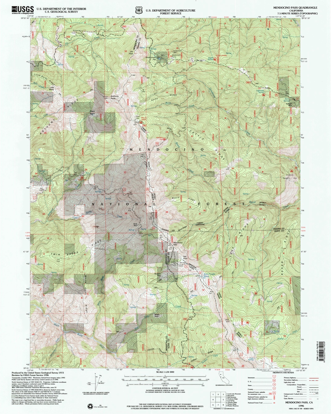 Topographic sheet of Bollinger Place, surveyed 1996