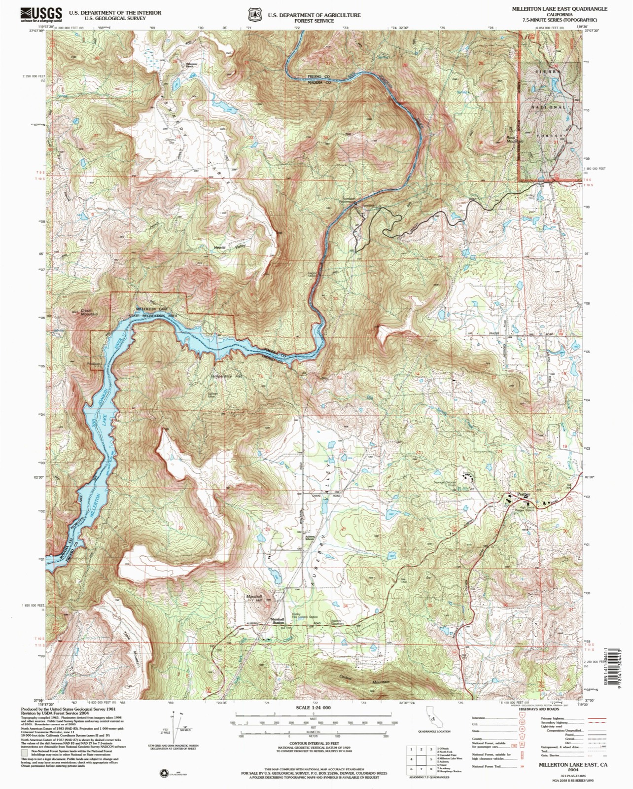 Topographic sheet of Prather, surveyed 2004