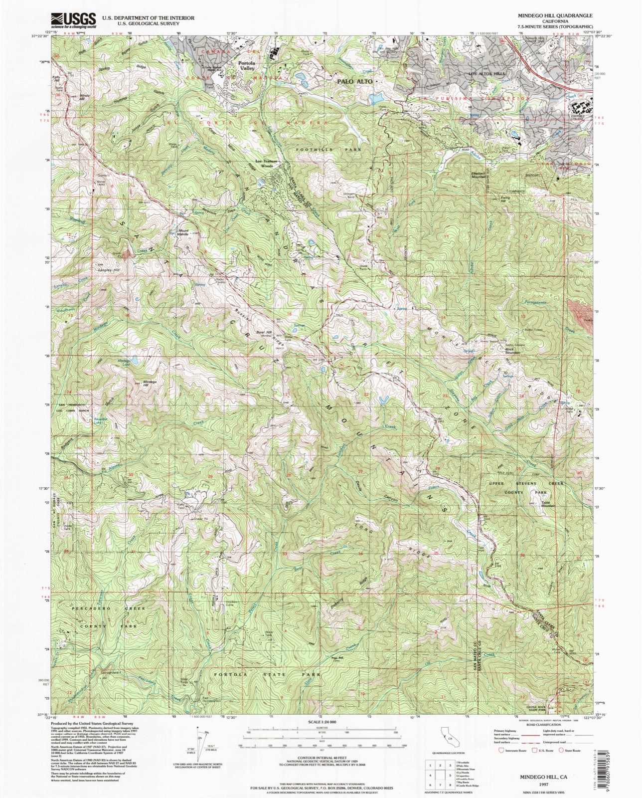 Topographic sheet of Vista Verde, surveyed 1997