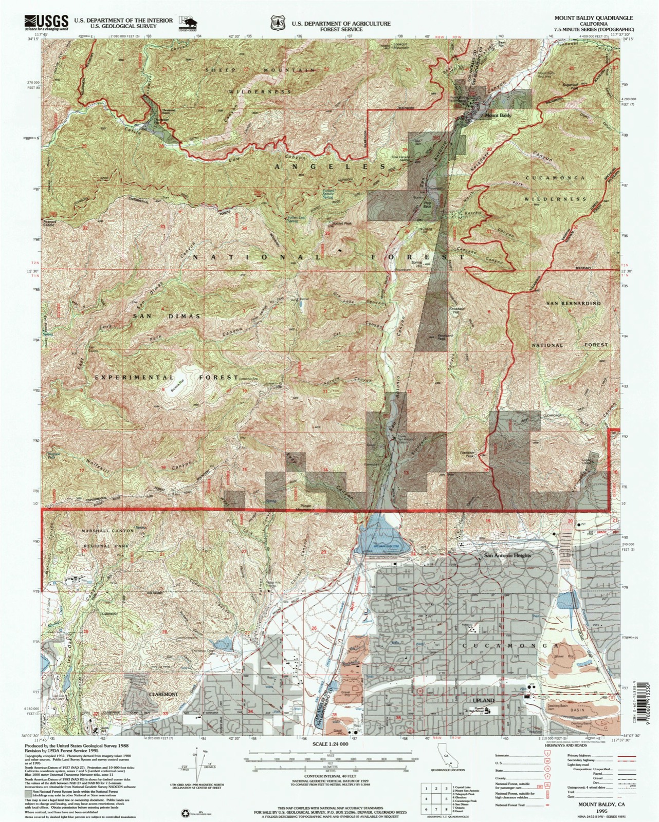Topographic sheet of Dells (historical), surveyed 1995