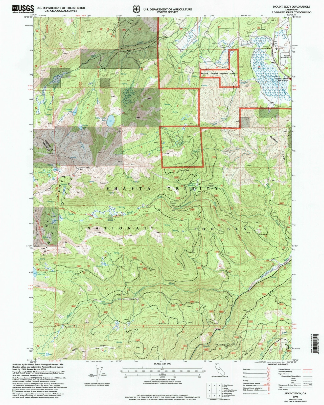 Topographic sheet of Deetz, surveyed 1998