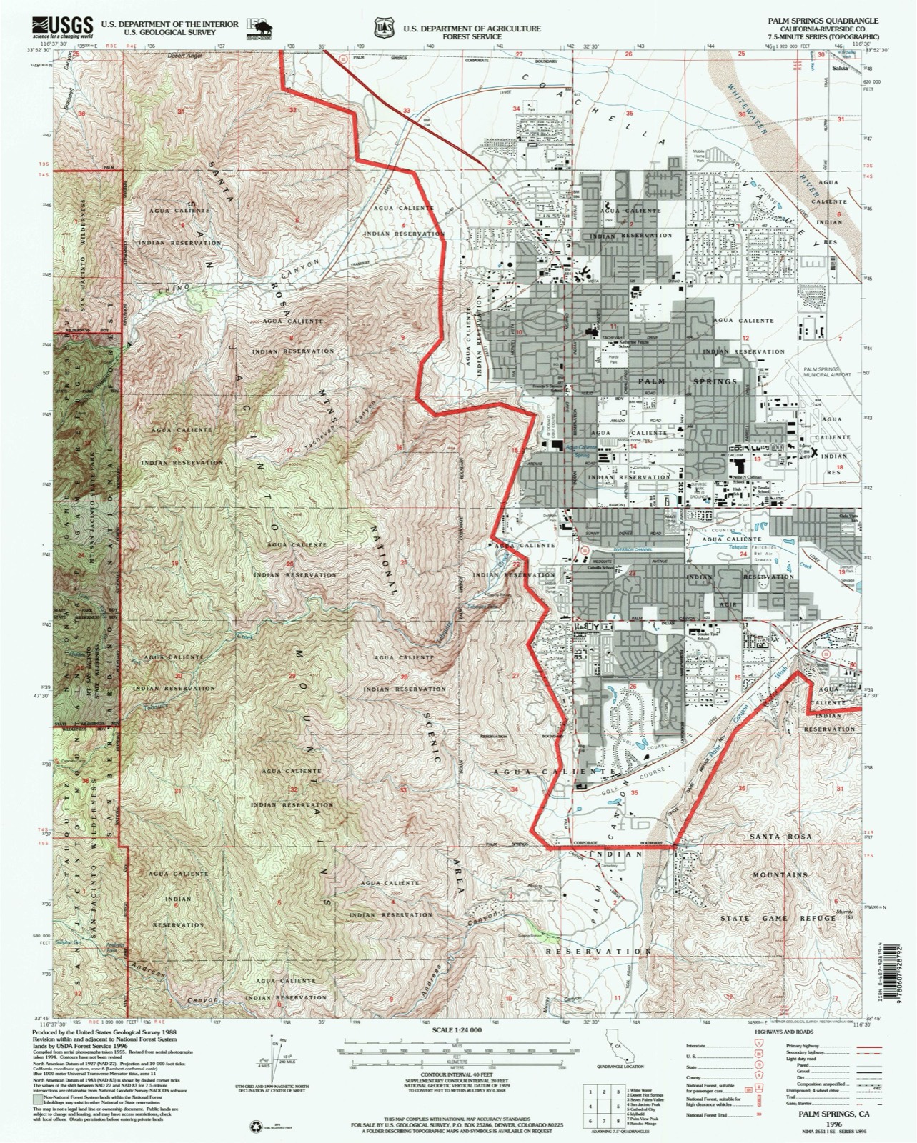 Topographic sheet covering Hamrick House, surveyed 1996