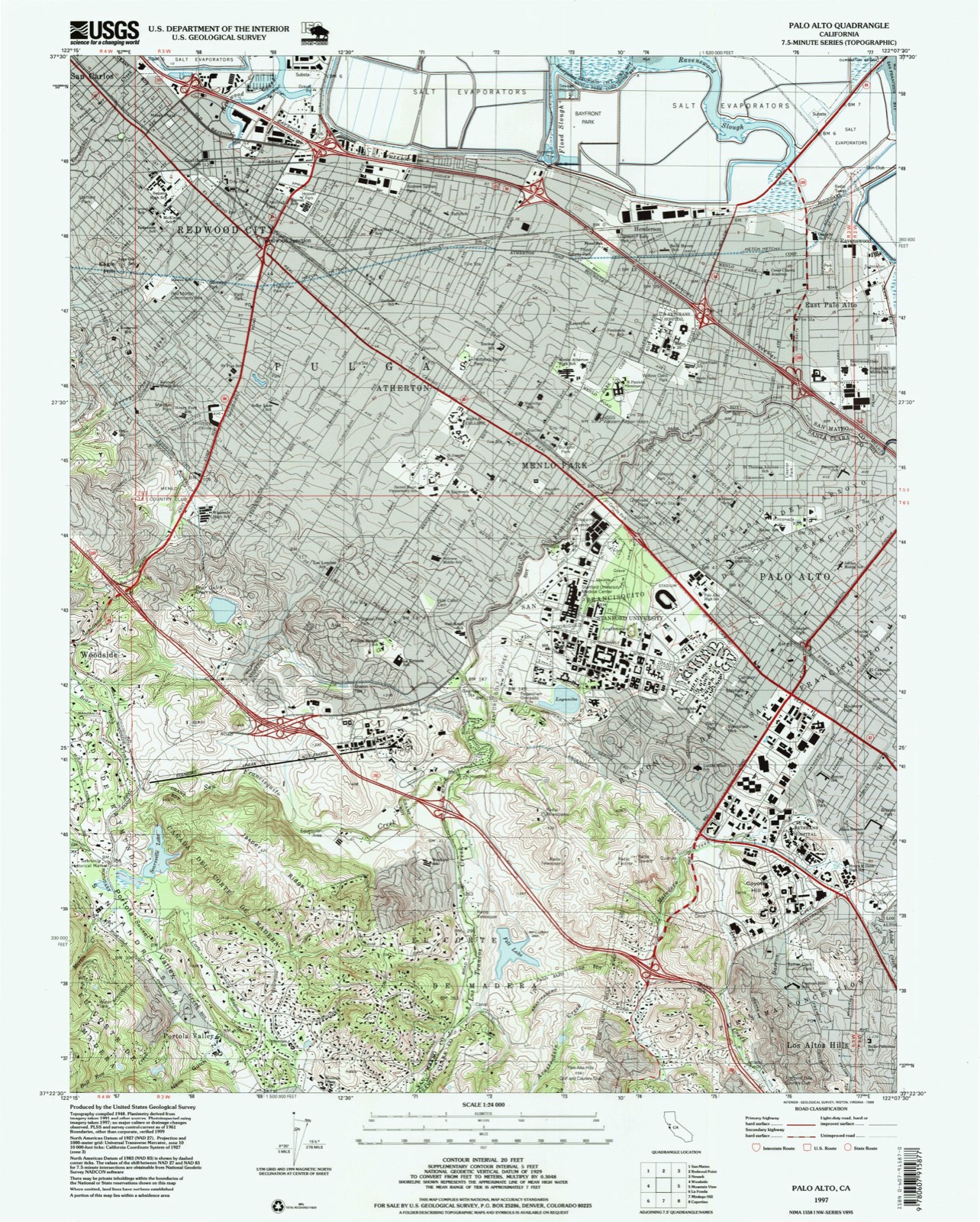 Topographic sheet of Atherton, surveyed 1997