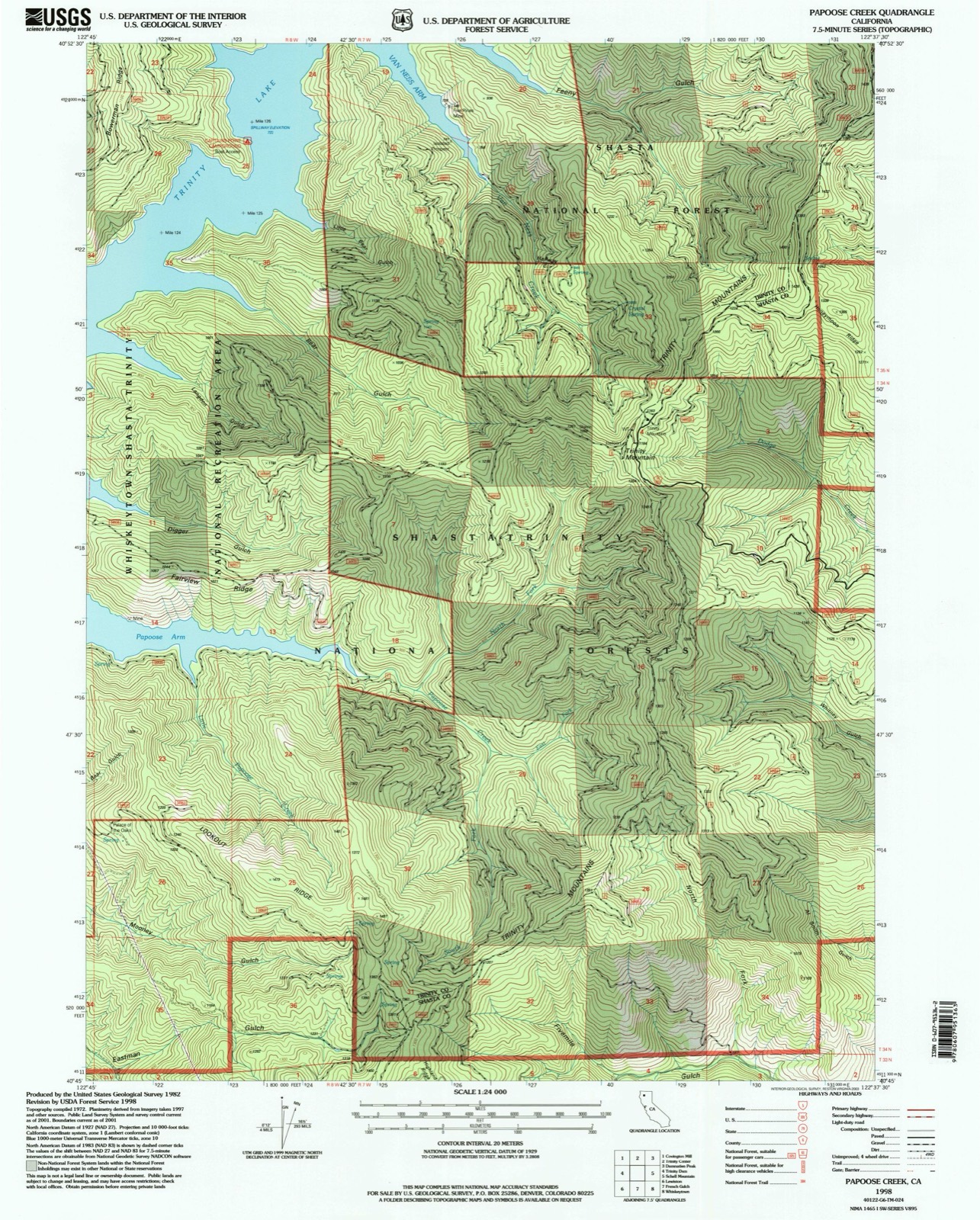 Topographic sheet of Keno (historical), surveyed 1998