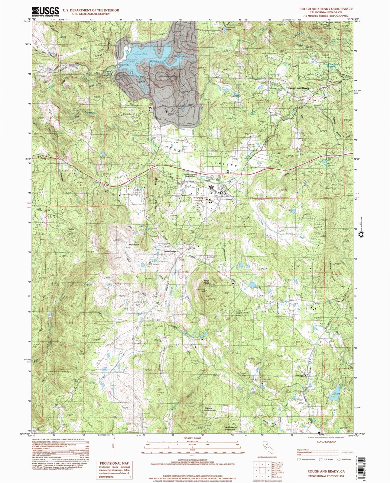 Topographic sheet of Casey Corner, surveyed 1998