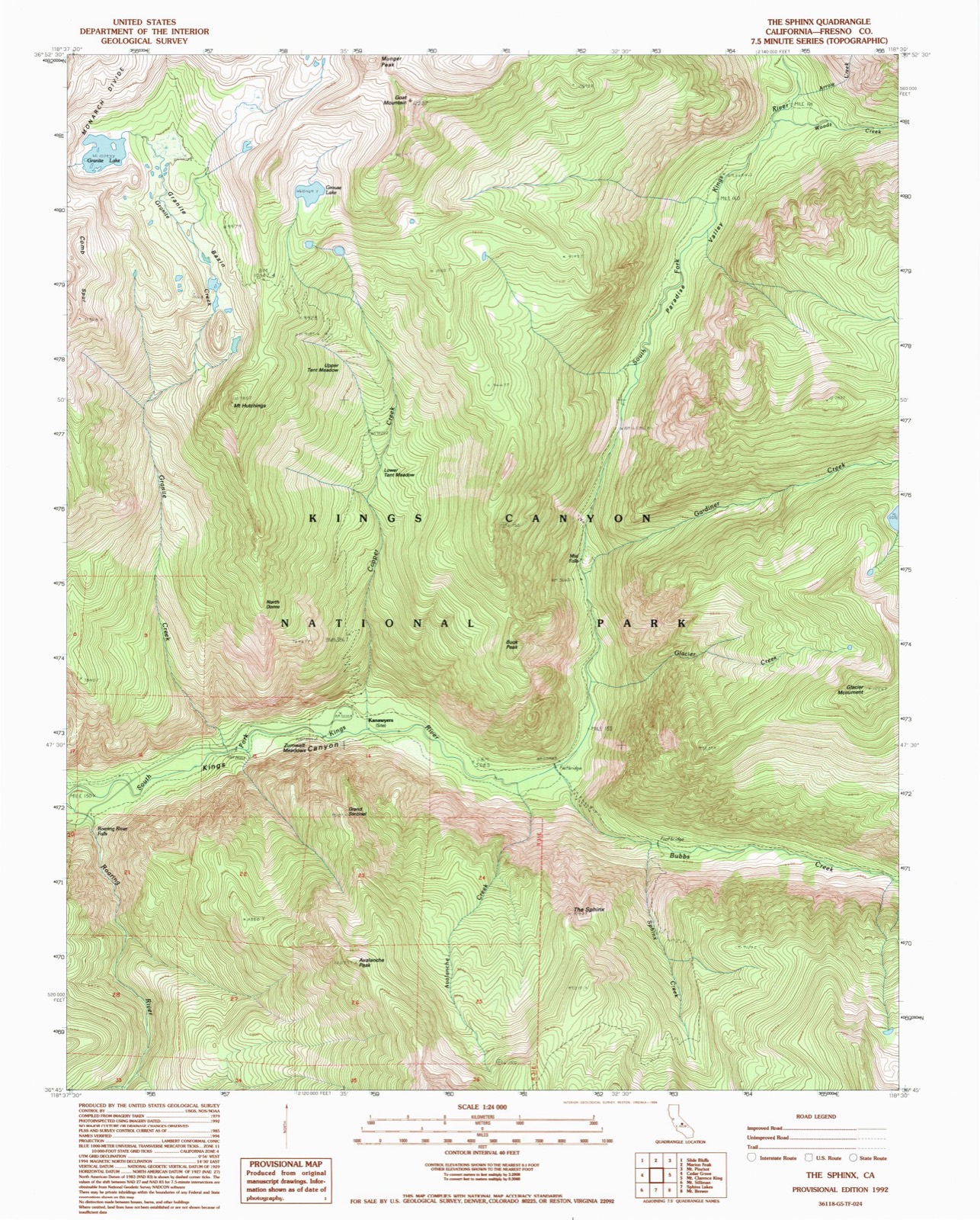 Topographic sheet covering Shorty Lovelace Historic District, surveyed 1992
