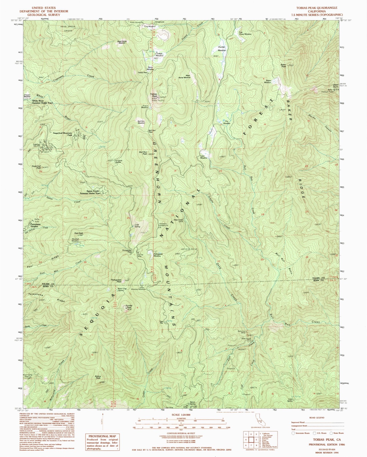 Topographic sheet of Guernsey Mill, surveyed 1986