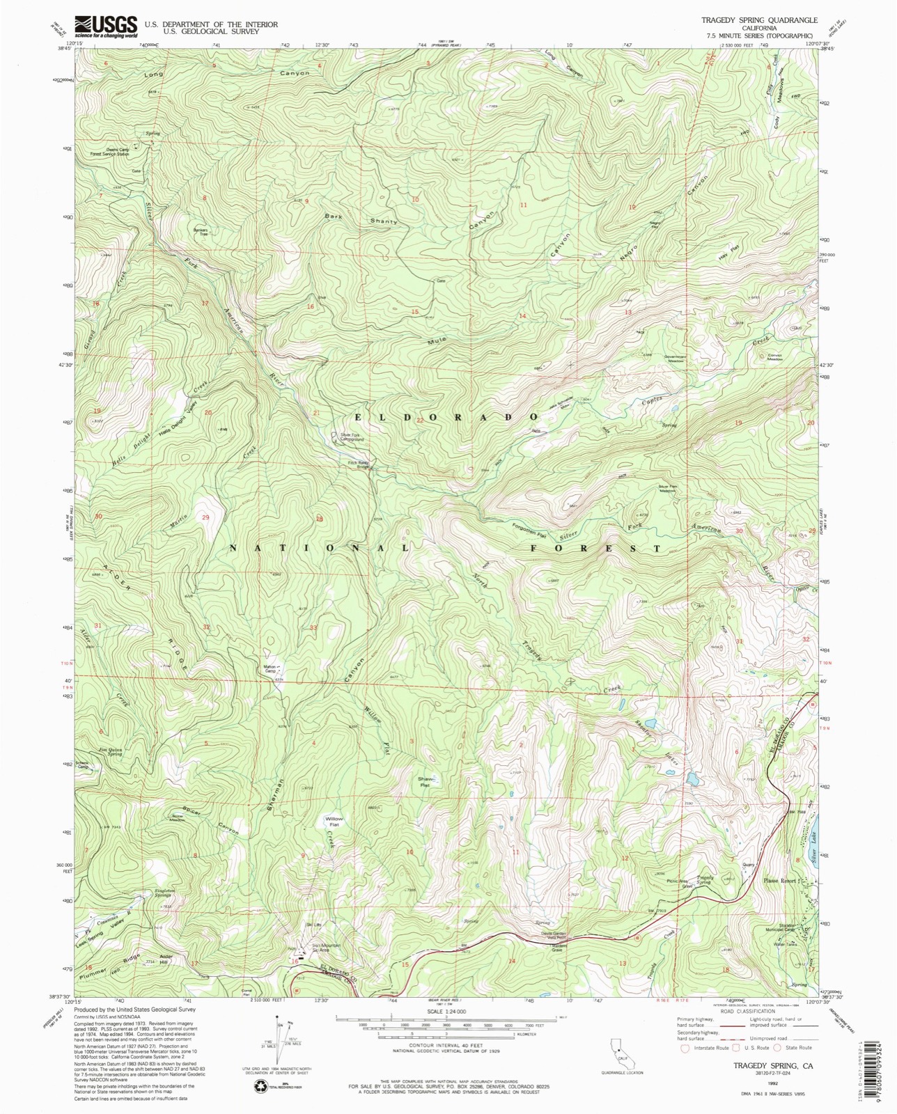 Topographic sheet of Plasse, surveyed 1992