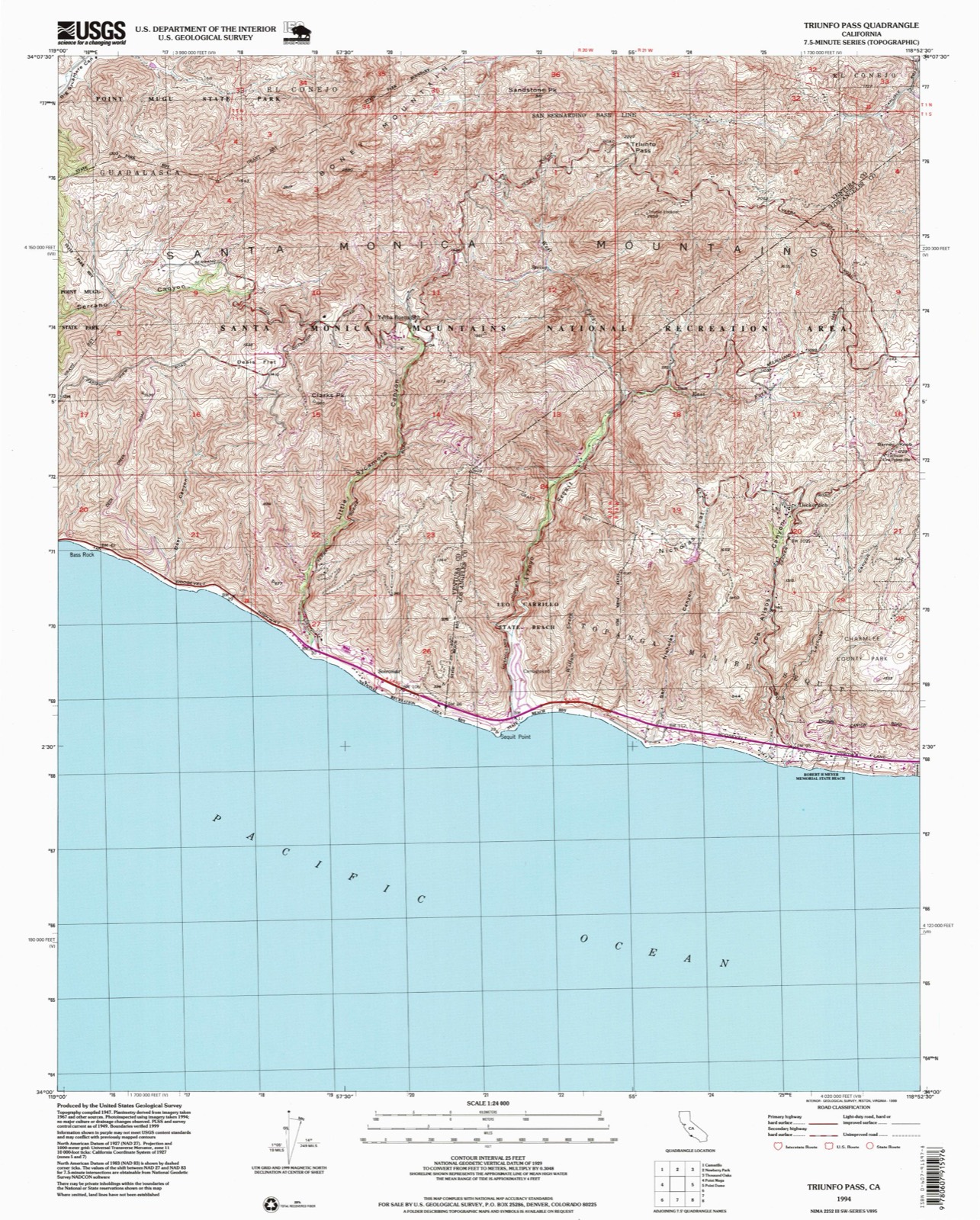 Topographic sheet of Solromar, surveyed 1994