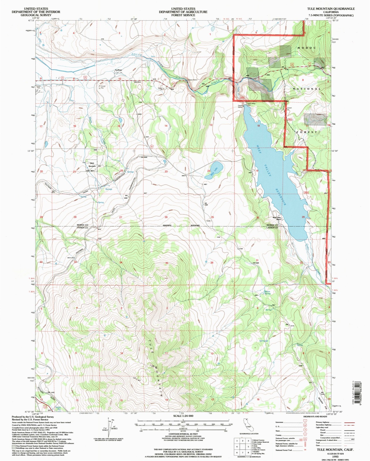Topographic sheet of Kauffman, surveyed 1993