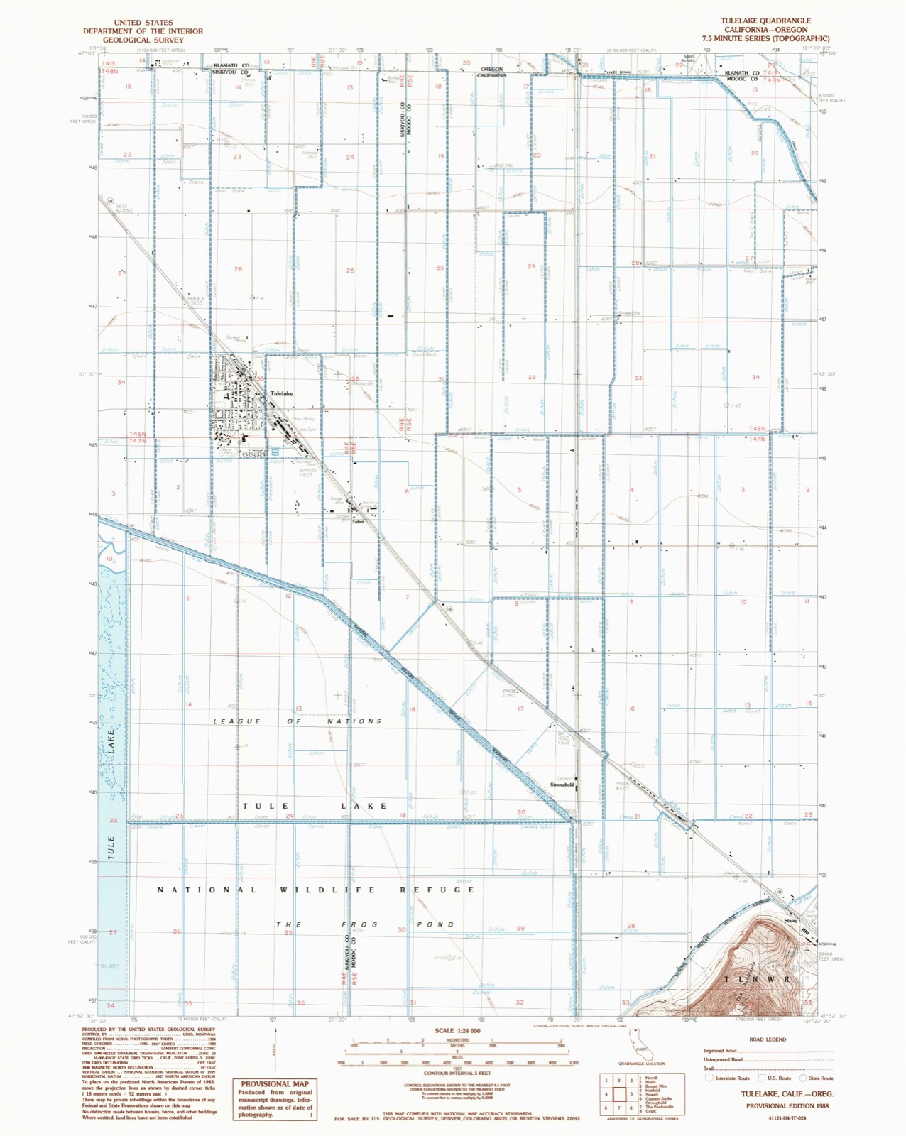 Topographic sheet of Staley, surveyed 1988
