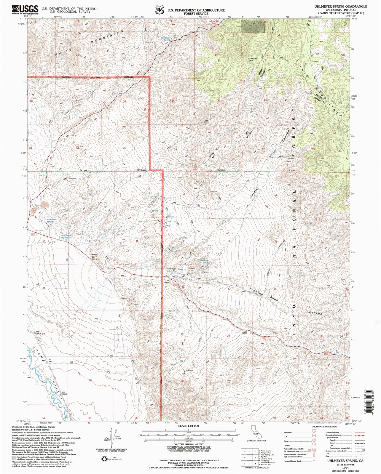 Topographic sheet of Monola, surveyed 1994