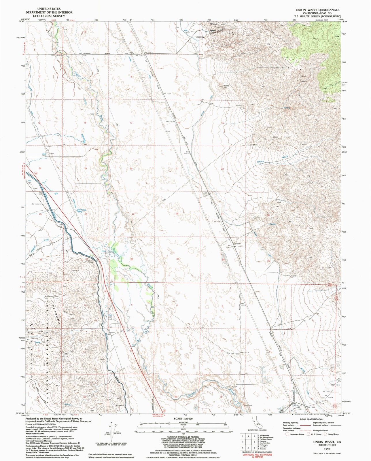 Topographic sheet of Owenyo, surveyed 1993