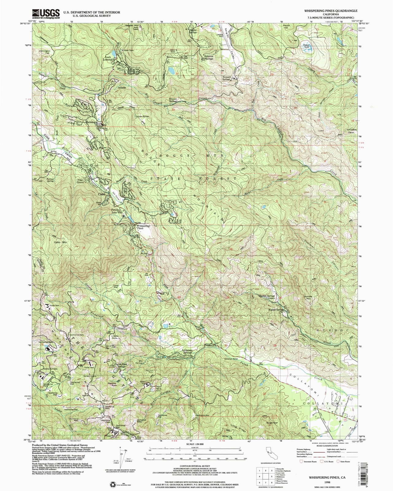 Topographic sheet of Forest Lake, surveyed 1998