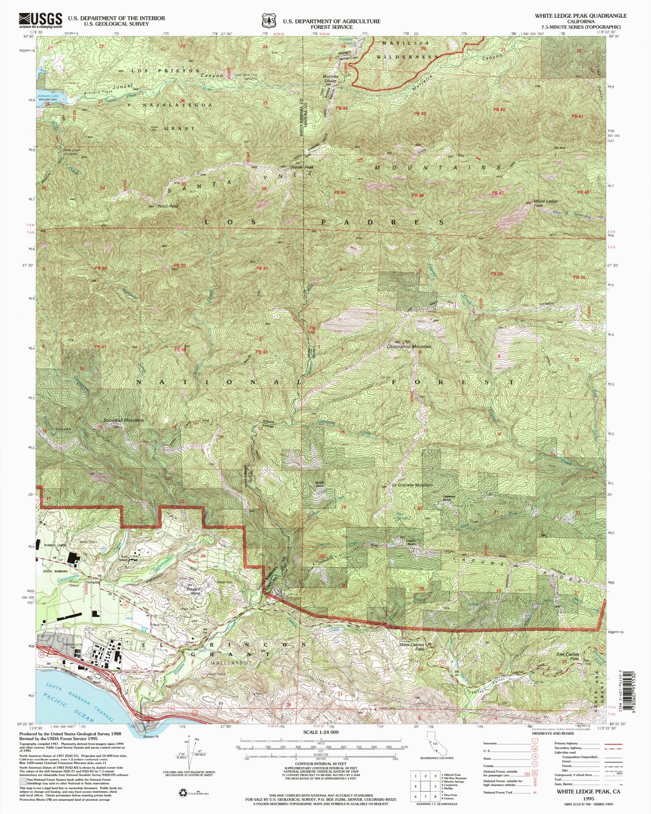 Topographic sheet of Shepards, surveyed 1995
