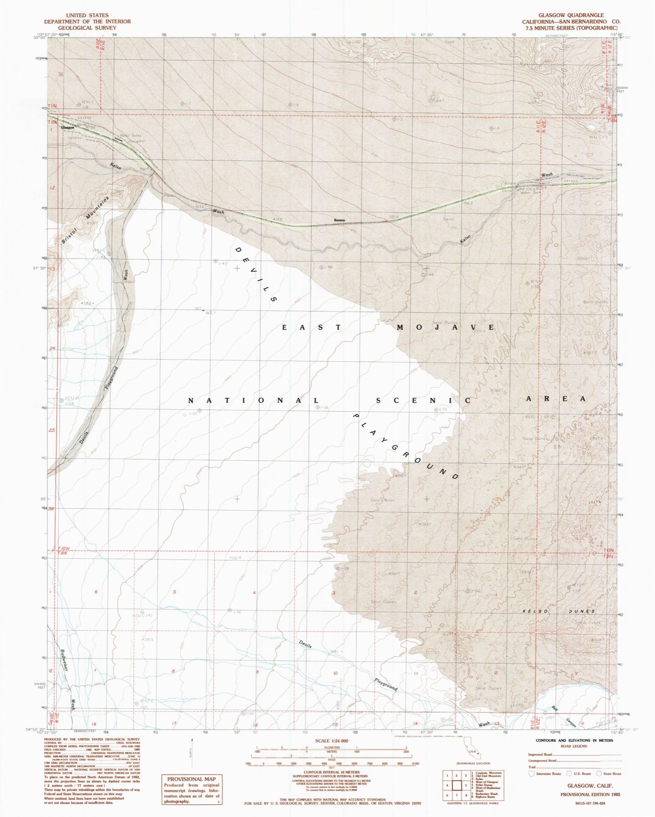Topographic sheet of Glasgow, surveyed 1985
