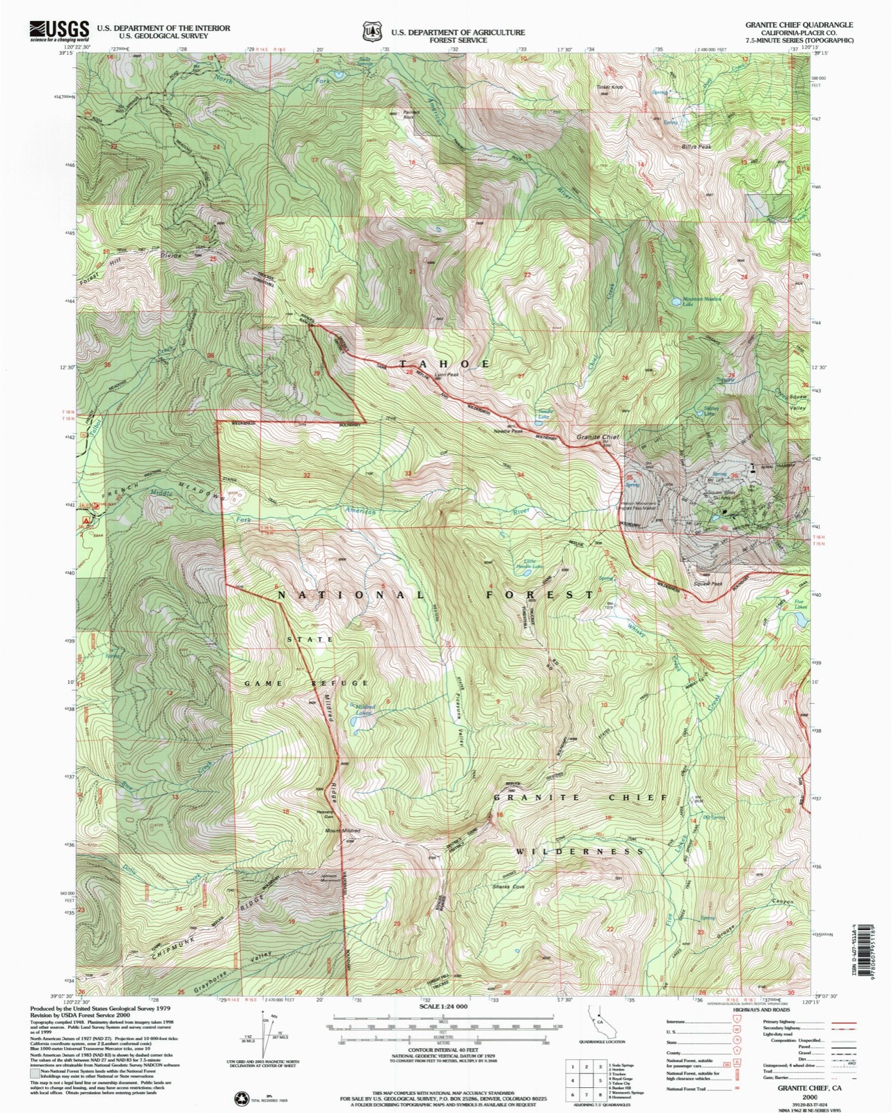 Topographic sheet of Soda Springs, surveyed 2000