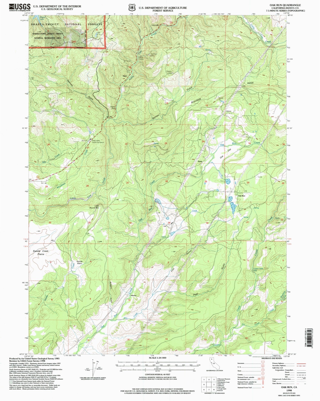 Topographic sheet of Osborne, surveyed 1998